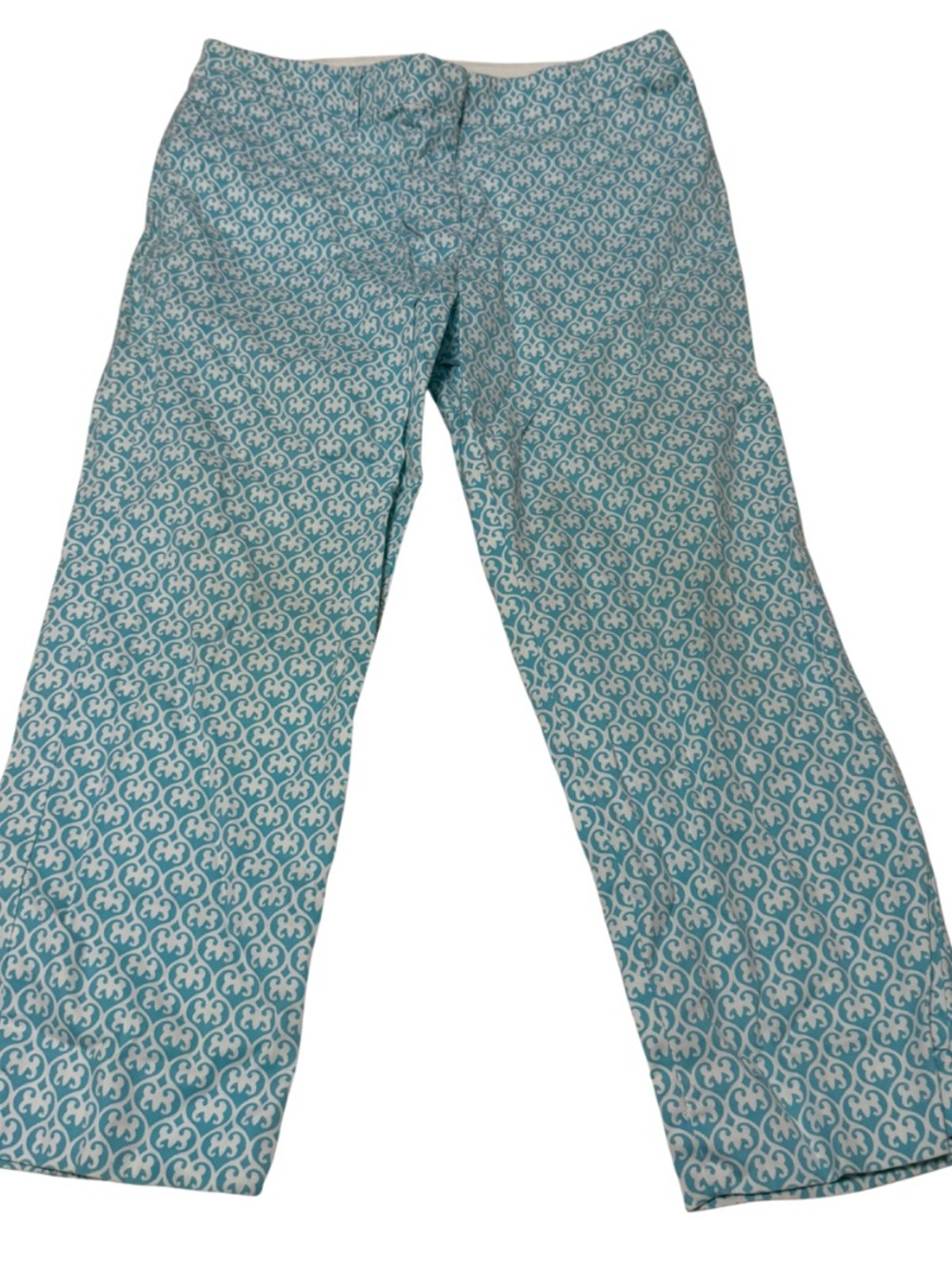 Talbots womens 8p petite Teal Patterned Pants
